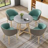 Extendable Round Dining Table Set Dinning Room Chairs Office Salon Lounge Dinnerware Coiffeuse De Chambre Hotel Furniture