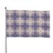 Kll Purple Floral Gingham Check Plaid Flag 4x6 Ft Parade Party Flag Outdoor Flag Decorative Flag Banner Flags Garden Flag Home House Flags