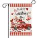 HGUAN Valentines Day Garden Flag - Yard Flags for Outside 12x18 Double Sided Heaart Tree Happy Valentines Day Garden Flag Farmhouse Welcome Decorative Flags for Outdoor Lawn Decoration Tree