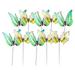 10 Pcs Butterfly Garden Inserts Gardening Sticks Lawn Adornments Chritmas Gifts Decor Ornament Plastic Stakes Colorful Ornaments Grassland