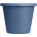 24 Inch Round Classic Planter - Large Plastic Plant Pot for Indoor Outdoor Plants Flowers Herbs Slate Blue