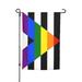 LGBTQ Gay Straight Ally Pride Flag Garden Flag Polyester Flags 12 x 18 Inches Party Wedding Festival Birthday Home Decoration Patriotic Sports Events Parades