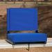 Flash Furniture Ultra-Padded Stadium Chair - 18 W x 14 D x 18 H - 18 W x 14 D x 18 H Blue