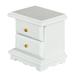 Wooden Night Stands Bedside Tables Accessory Kitchen Cabinet Drawer Furniture Decor for Dolls House White