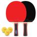 LEIJIAER Table tennis racket Table Tennis 2 Player Set Player Set 2 Tennis 2 Player Tennis With 3 With 3 Balls Tubbek Tennis Bat Table Huiop Mewmewcat