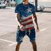 DDAPJ pyju Mens Short Sets 2 Piece Outfits American Flag Print Short Sleeve Shirt and Shorts Set 4th of July Patriotic Tracksuit Lightning Deals of Today Sky Blue L