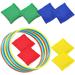 16Pcs Plastic Rings Toss Game Outdoor Throwing Rings Toys with Bean Bags for Kids Family