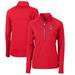 Women s Cutter & Buck Red Springfield Cardinals Adapt Eco Knit Stretch Recycled Half-Zip Top