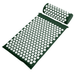 Acupressure Mat and Pillow Set for Back/Neck Pain Relief and Muscle Relaxation dark green