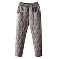 Hfyihgf Women s Down Pants Winter Windproof Warm Puffer Pants Outdoor Ski Snow Pants High Waist Casual Quilted Padded Trousers Clearance