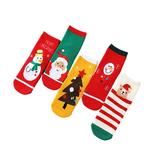 Gwiyeopda Toddler Baby Girls Boys Christmas Socks Cozy Funny Xmas Holiday Socks Winter Warm Socks Thermal Crew Socks 5 Pairs