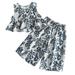 Toddler Girl Summer Two Piece Floral Print Ruffle Hem Top And Floral Print Wide Leg Girl Outfits Two Piece Outfits for Teen Girls for School Girly Baby Clothes 2t Girls Outfits Rainbow Baby Outfit