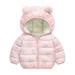 Cathalem Big Kid Coat Toddler Coats Lightweight Jacket for Kids Winter Warm Outwear Jacket Coat Bear Ears Cartoon Rabbit Dog Big Kids (Pink 18-24 Months)