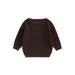 FOCUSNORM Infant Toddler Baby Girl Boy Knitted Pullover Sweater Long Sleeve Casual Tops Kids Fall Winter Clothes