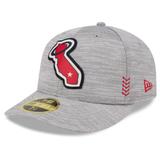 Men's New Era Gray Los Angeles Angels 2024 Clubhouse Low Profile 59FIFTY Fitted Hat