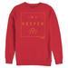 Men's Mad Engine Red Harry Potter and the Deathly Hallows Valentine's Day Fleece Crewneck Sweatshirt