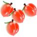 4 Pcs Plant Decor Kitchen Decorations Plastic Models Fake Fruits Photo Prop Peach Artificial Fruit Peach Mini Decorate Pvc Toddler