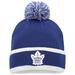 Men's adidas Blue Toronto Maple Leafs Team Stripe Cuffed Knit Hat with Pom