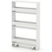 4-Tier Slim Storage Rolling Cart Side Out Shelving Unit with Handle