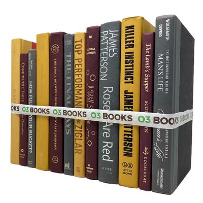 Golden Burgundy Decorative Books Yellow, Burgundy and Lightgray - N/A