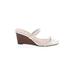 J.Crew Wedges: Ivory Solid Shoes - Women's Size 7 - Open Toe
