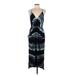 BCBGeneration Casual Dress - Maxi: Blue Graphic Dresses - Women's Size Medium