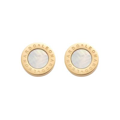 Paar Ohrstecker LEONARDO "Mauritia, 018188", weiß (gelbgoldfarben, perlmuttfarben), Ohrringe, Damen, Edelstahl, mit Perlmutt Image