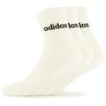 adidas - Cushioned Linear Crew 3-Pack - Sports socks size L - EU: 43-45, white
