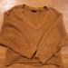 American Eagle Outfitters Sweaters | American Eagle Soft Caramel V Neck Long Sleeve Cropped Sweater Camel Brown Tan | Color: Brown | Size: L