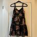 American Eagle Outfitters Dresses | Black Floral Velvet Dress | Color: Black | Size: S