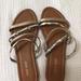 Nine West Shoes | Nine West Slip On Sandals. Size 8.5 M | Color: Gold/Tan | Size: 8.5