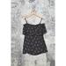 Free People Dresses | Free People Black & Gray Print Tiered Sleeveless Mini Dress / Tunic Xs | Color: Black/Gray/Red | Size: Xs