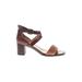 G.H. Bass & Co. Heels: Brown Solid Shoes - Women's Size 7 - Open Toe