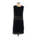 Fabletics Casual Dress - Shift Crew Neck Sleeveless: Black Print Dresses - Women's Size Small