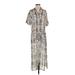 Stockholm Atelier X Other Stories Casual Dress - Shirtdress: Silver Snake Print Dresses - Women's Size 6