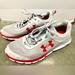 Under Armour Shoes | Men's Under Armour Ua Charged Assert 8 Marble Running Shoes Size 10 | Color: Red/Silver | Size: 10