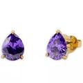 Kate Spade Jewelry | Kate Spade Brilliant State Crystal Stud Earrings | Color: Gold/Purple | Size: Os