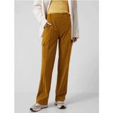Athleta Pants & Jumpsuits | Athleta Vienna Cargo Pocketed Wide Leg Pleated Pants In Brass Yellow | Color: Yellow | Size: 4