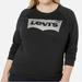 Levi's Sweaters | Levi's Batwing Logo Graphic Sweatshirt Black Silver Glitter Logo Women's | Color: Black/Silver | Size: 3x