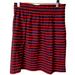 J. Crew Skirts | J. Crew Red Navy Blue Stripe Linen Cotton Pull On Sidewalk Skirt 0 Short Mini | Color: Blue/Red | Size: 0