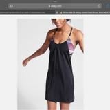 Athleta Swim | Athleta Blousy Tankini Swim Dress, Black Multi, Size 32 B/C Nwt | Color: Black/Purple | Size: S