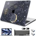 Tuiklol for MacBook Pro 16 inch Case (2020 2019 Release) Model A2141, Hard Shell Case for Keyboard Cover & OTG & Camera Cover wtih Retina Dispaly and Touch Bar Fits Touch ID,Magic Constellations