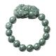 Cusstally Charm jewelry Genuine Natural Grade A Burma Jade Pixiu Bracelet Green Jade Pixiu Dragon Jadeite Bracelet,Amulet Bracelet, Grade A Jade Bangle, Unisex Bracelet (Color : Graygreen)