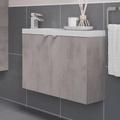 BAYSTONE Garda Concrete Wall Hung Cloakroom Vanity Unit - 800mm