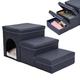 Pet Ramp, Non Slip Doggy Bed Ramp Stairs, Indoor Pet Ramp with Storage Box, Multifunctional Durable Wide Folding Ramp, Versatile Design Modern Sofa Bed Ramp for Dogs Cats Small Medium Pets Stairs