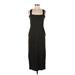 Shein Casual Dress - Party Square Sleeveless: Black Print Dresses - Women's Size Medium