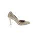 Salvatore Ferragamo Heels: Slip-on Stilleto Glamorous Gold Shoes - Women's Size 9 - Round Toe