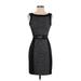 BCX Casual Dress - Sheath: Black Tweed Dresses - Women's Size 1