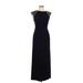 Xscape Casual Dress - Midi Crew Neck Sleeveless: Black Print Dresses - Women's Size 10 Petite