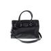 MICHAEL Michael Kors Leather Satchel: Embossed Black Solid Bags